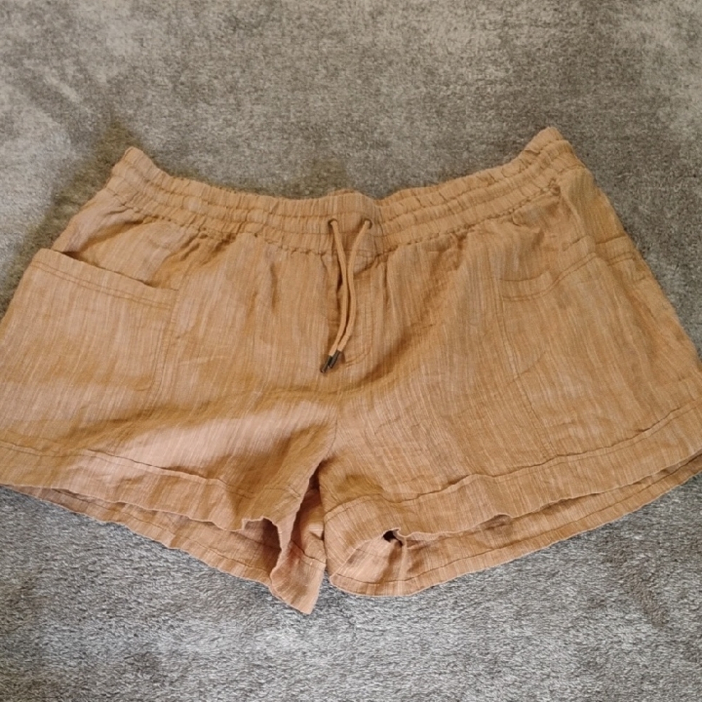 Athleta Cabo Linen Texture 4" Shorts